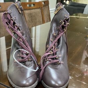 ANTONIO MELANI Dark Brown Lace-Up Boots